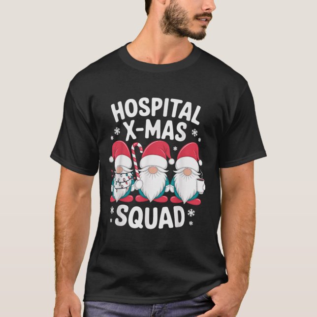Hostal Xmas Squad Nurse Christmas Hostal Nursing N T-Shirt (Front)