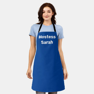 Hostess Blue Cute Bridal shower Party Weddings Apron