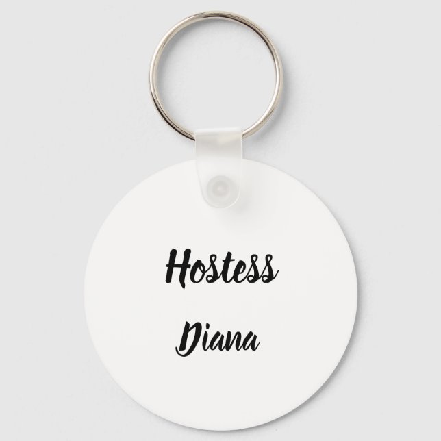 Hostess Gift Custom Name Gifts Wedding Key Ring (Front)