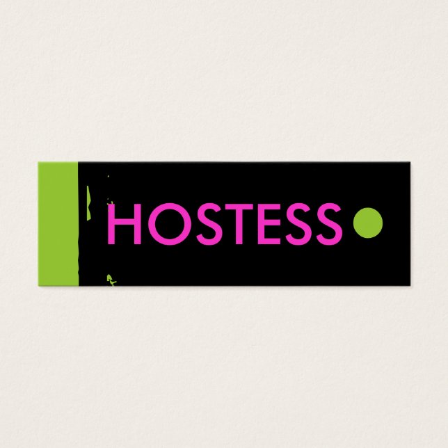 "HOSTESS" Hang Tag (Front)