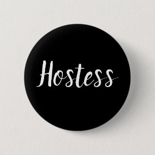 Hostess Minimalist Bridal shower Gifts Weddings 6 Cm Round Badge