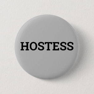Hostess Minimalist Bridal shower Gifts Weddings Bu 6 Cm Round Badge