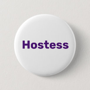 Hostess Minimalist Bridal shower Party Weddings 6 Cm Round Badge
