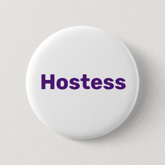Hostess Minimalist Bridal shower Party Weddings 6 Cm Round Badge