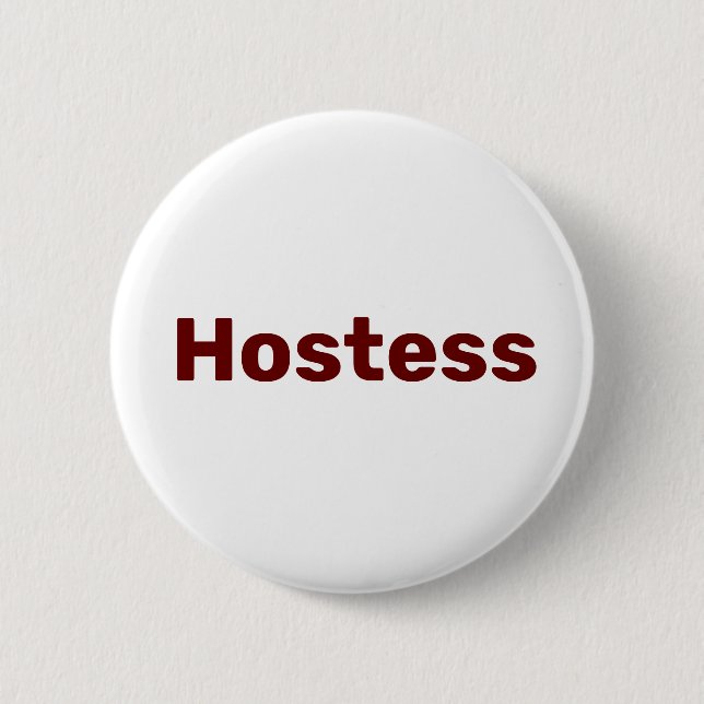 Hostess Minimalist Bridal shower Party Weddings 6 Cm Round Badge (Front)
