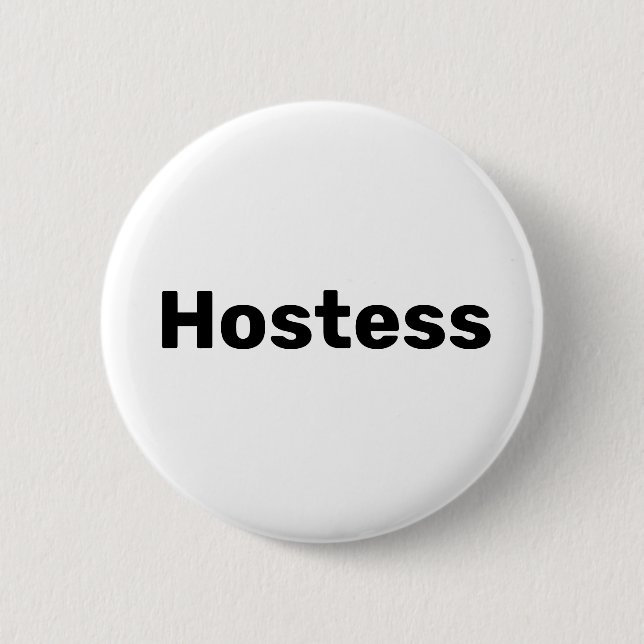 Hostess Minimalist Bridal shower Party Weddings 6 Cm Round Badge (Front)