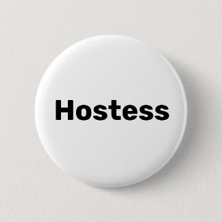 Hostess Minimalist Bridal shower Party Weddings 6 Cm Round Badge