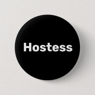Hostess Minimalist Bridal shower Party Weddings 6 Cm Round Badge