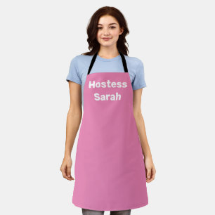 Hostess Pink Cute Bridal shower Party Weddings Apron
