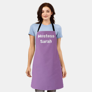 Hostess Purple Cute Bridal shower Party Weddings Apron