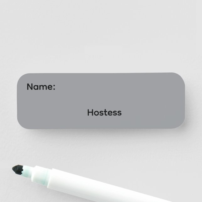 Hostess Reusable Dry Erase Name Tag Magnetic (In Situ)