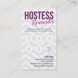 Hostess Rewards Online Party Tips Business Cards