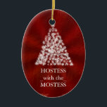 Hostess with the Mostess Christmas Chalkboard Ceramic Tree Decoration<br><div class="desc">personalise on the back with the your family's name... </div>