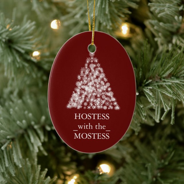 Hostess with the Mostess Christmas Chalkboard Ceramic Tree Decoration (Tree)