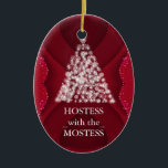 Hostess with the Mostess Christmas Chalkboard Ceramic Tree Decoration<br><div class="desc">personalise on the back with the your family's name... </div>