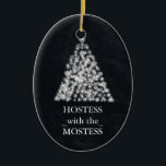 Hostess with the Mostess Christmas Chalkboard Ceramic Tree Decoration<br><div class="desc">personalise on the back with the your family's name... </div>