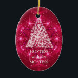 Hostess with the Mostess Christmas Chalkboard Ceramic Tree Decoration<br><div class="desc">personalise on the back with the your family's name... </div>