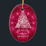 Hostess with the Mostess Christmas Chalkboard Ceramic Tree Decoration<br><div class="desc">personalise on the back with the your family's name... </div>