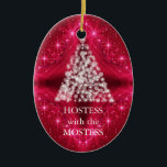 Hostess with the Mostess Christmas Chalkboard Ceramic Tree Decoration<br><div class="desc">personalise on the back with the your family's name... </div>