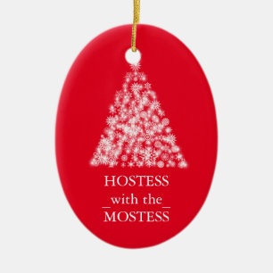 Hostess with the Mostess Christmas Xmas Ceramic Tree Decoration