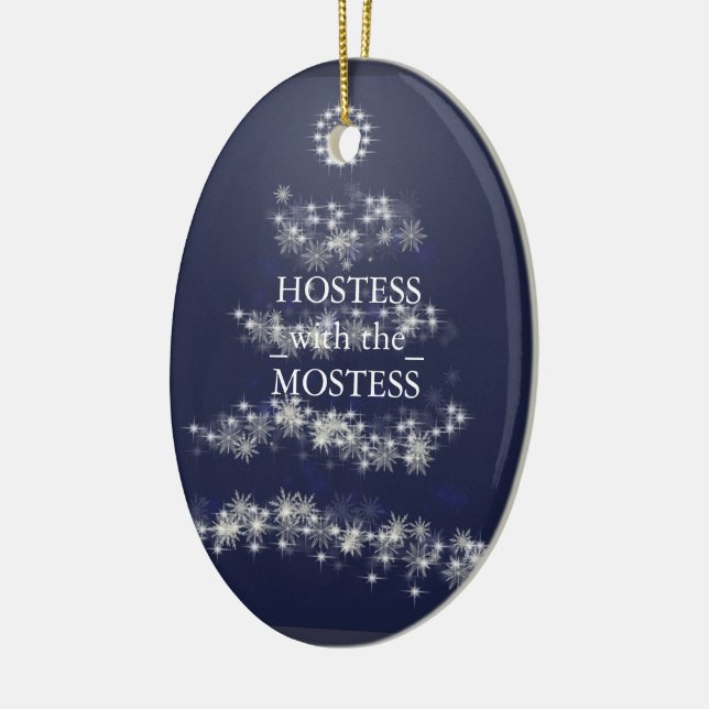 Hostess with the Mostess Christmas Xmas Ceramic Tree Decoration (Left)
