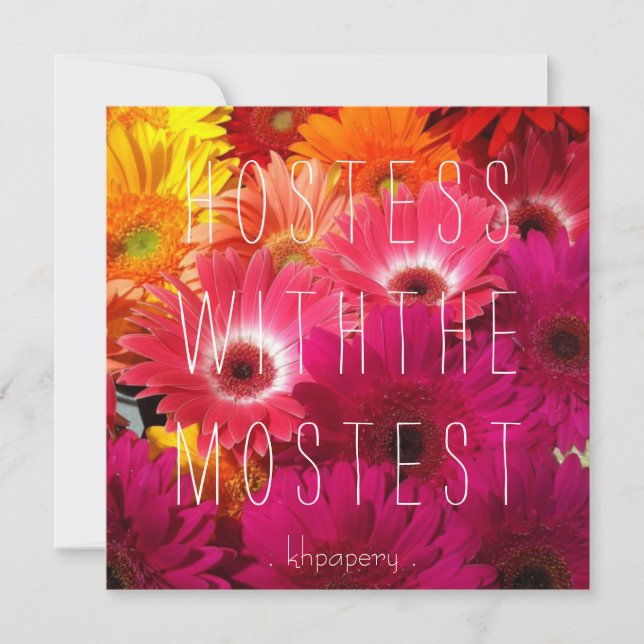 Hostess with the Mostest! Thank You Card (Front)