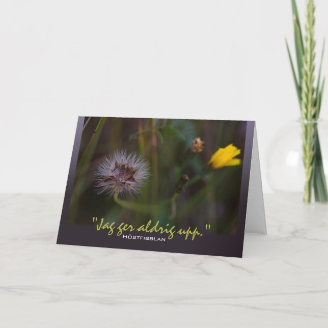 Höstfibblan Jag ger aldrig upp CC0780 Card (Front)