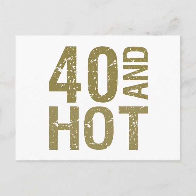 Hot 40th Birthday Postcard (Front)