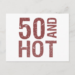 Hot 50th Birthday Postcard