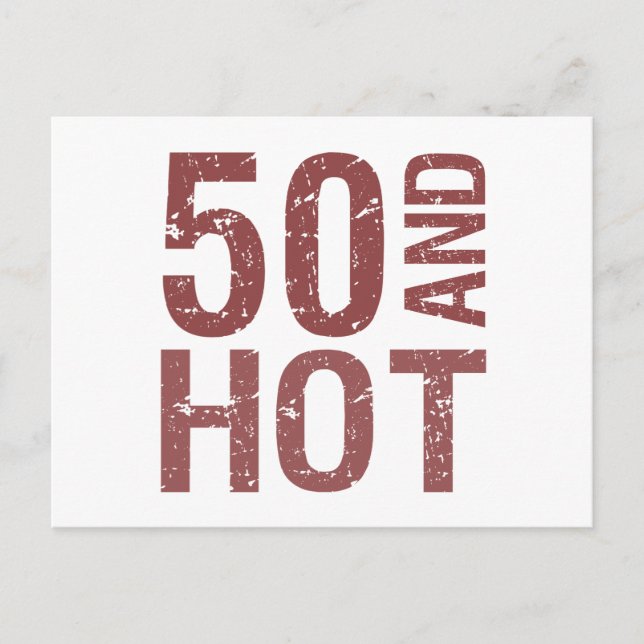 Hot 50th Birthday Postcard (Front)