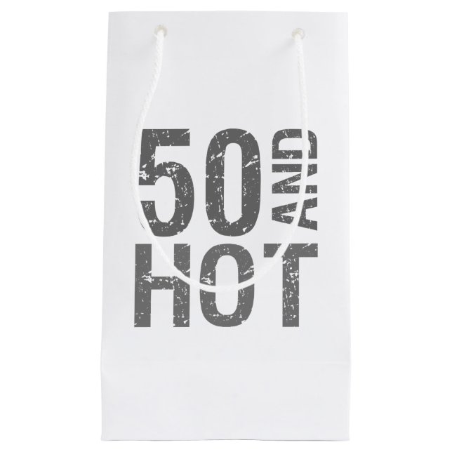 Hot 50th Birthday Small Gift Bag (Front)