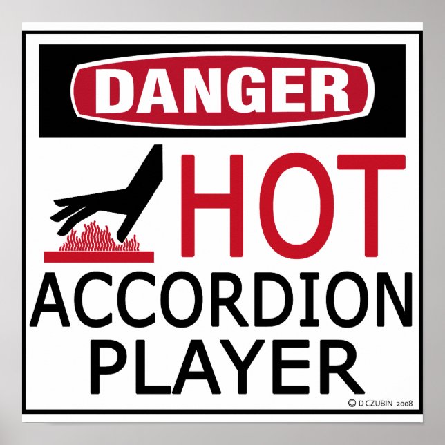 Hot Accordion Player Poster (Front)