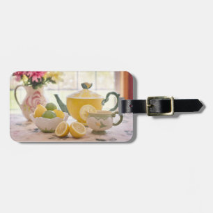 Hot Afternoon Tea with Fresh Lemons Luggage Tag