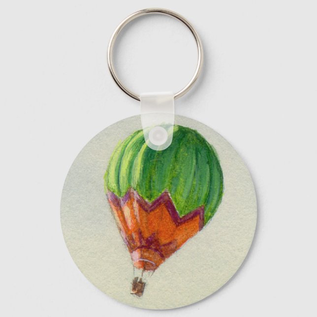 HOT AIR BALLON by SHARON SHARPE Key Ring (Front)