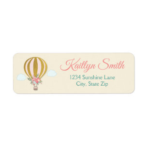 Hot Air Ballon Return Address Label