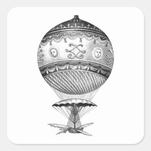 Hot Air Ballon Steampunk Stickers
