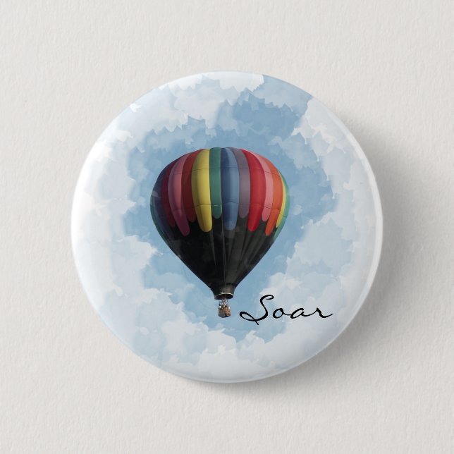 Hot Air Balloon 6 Cm Round Badge (Front)