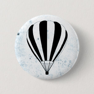 hot air balloon 6 cm round badge