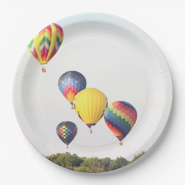 Hot Air Balloon 6 Paper Plate (Front)