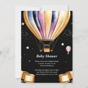 Hot Air Balloon Adventure Baby Shower Invitation