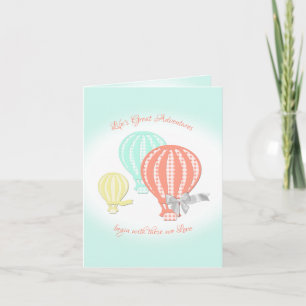 Hot Air Balloon Adventure Thank You Holiday Card