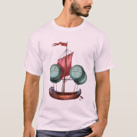 Hot Air Balloon Airship With Red Sail