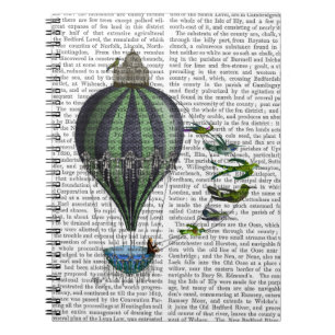 Hot Air Balloon and Birds Notebook