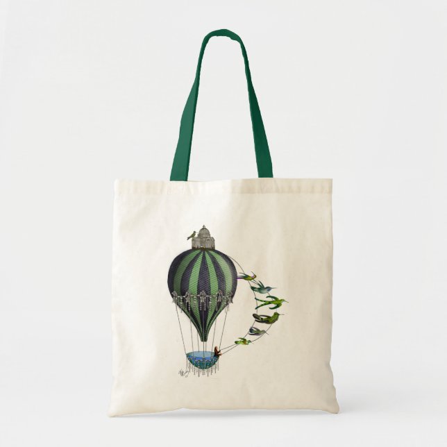 Hot Air Balloon and Birds Tote Bag (Front)