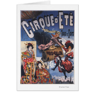 Hot-Air Balloon and Japanese Ladies Poster