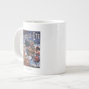 Hot-Air Balloon and Japanese Ladies Poster Large Coffee Mug