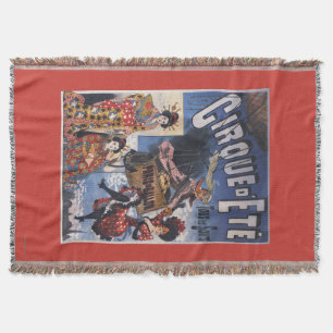 Hot-Air Balloon and Japanese Ladies Poster Throw Blanket