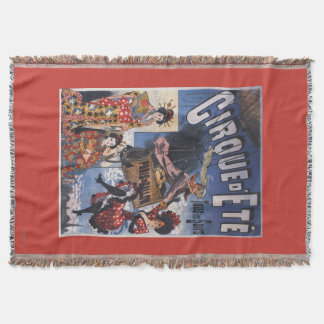 Hot-Air Balloon and Japanese Ladies Poster Throw Blanket
