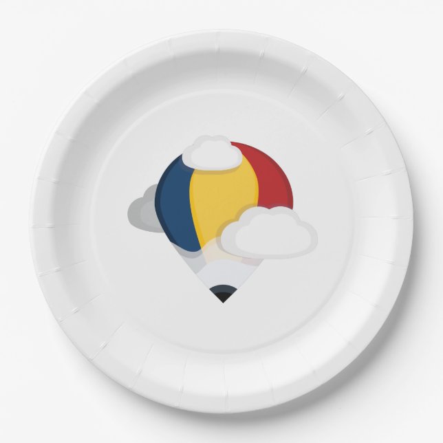 Hot Air Balloon and Pencil Paper Plate (Front)