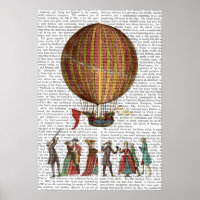 Hot Air Balloon And People